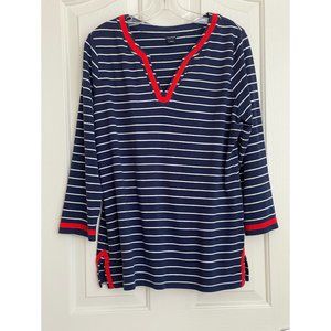 NAUTICA Cotton Striped Long Sleeve Shirt, Size L.
